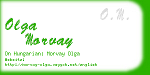 olga morvay business card